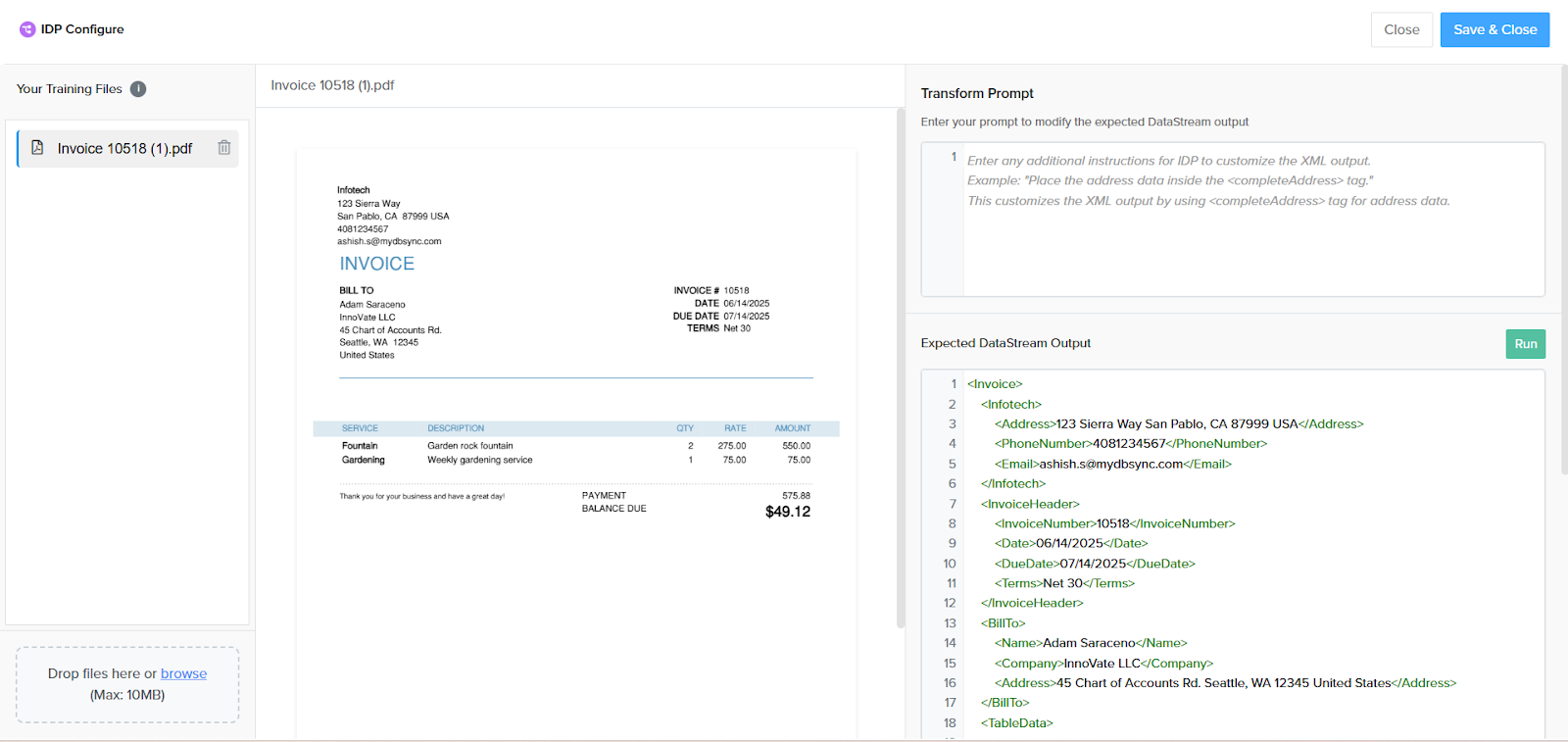 IDP Interface